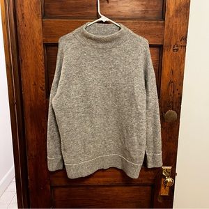 For The Republic Grey Womens Mock Neck Sweater - Size Large